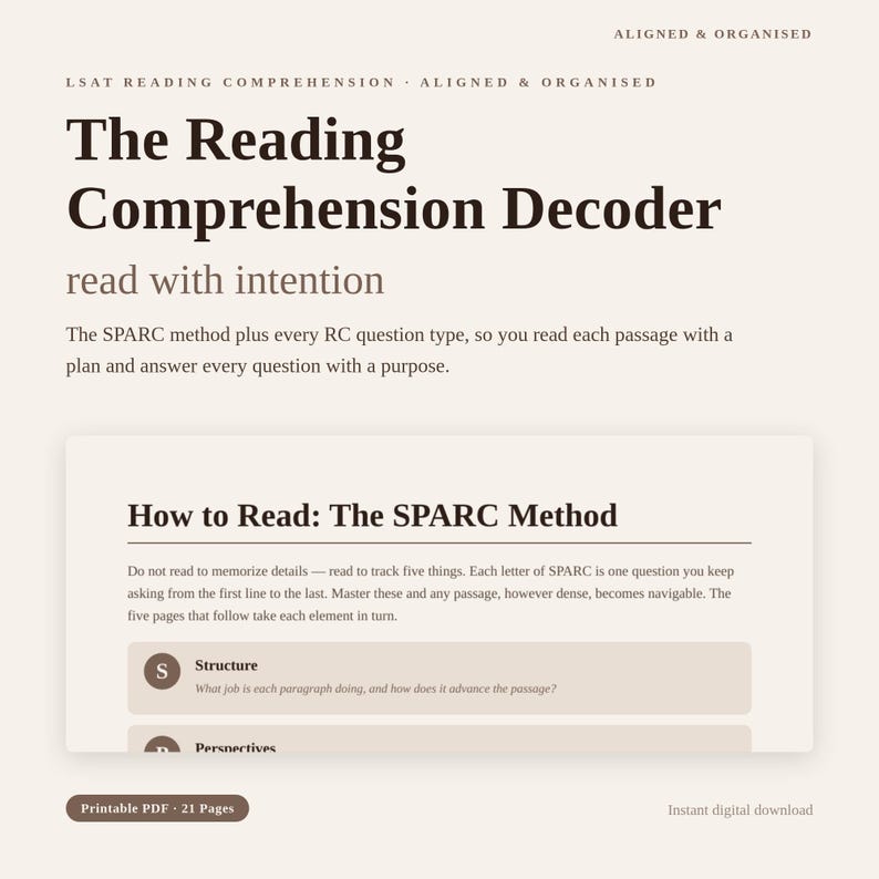 The Reading Comprehension Decoder