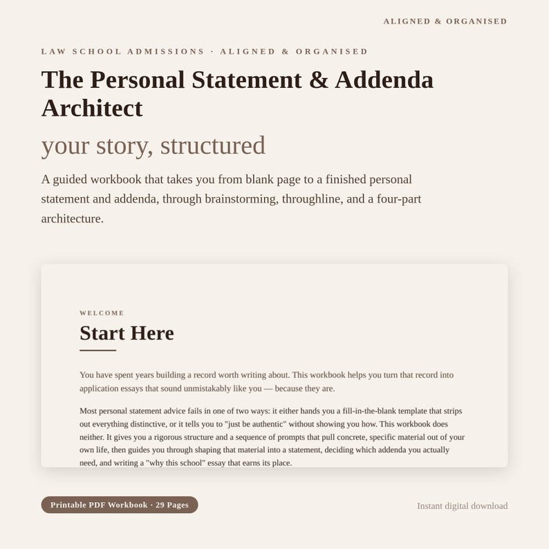 The Personal Statement Workbook