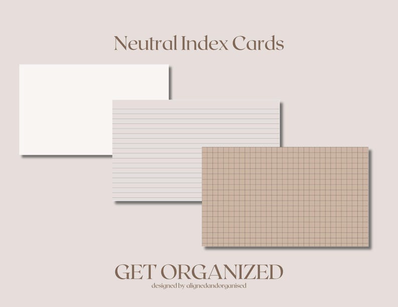 Neutral Index Cards