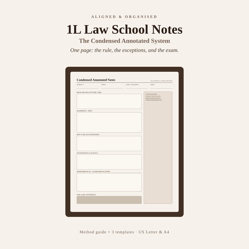 The 1L Notes Template