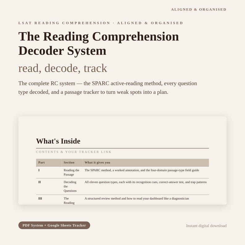 The Reading Comprehension System