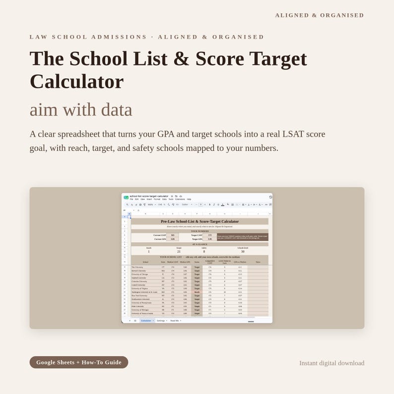 The School List Calculator