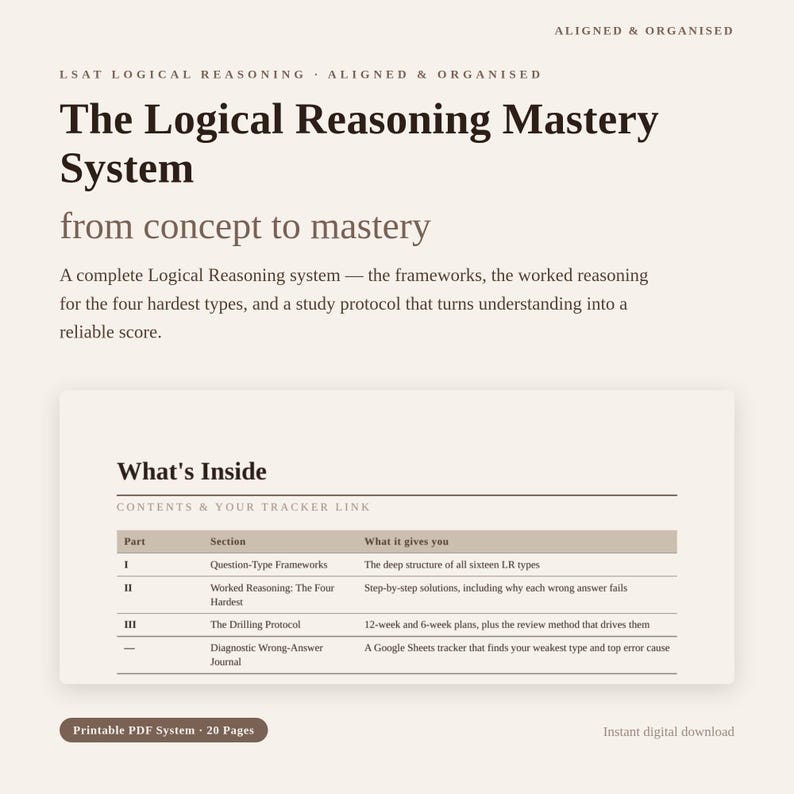 The Logical Reasoning Mastery System